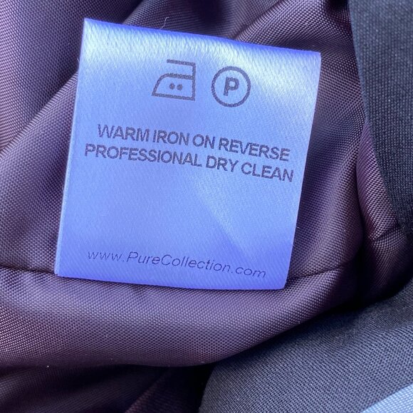 PURE Collection Tailored Ankle Trouser Pants Size 14-16 US Fig Purple Lined NEW - Picture 6 of 12